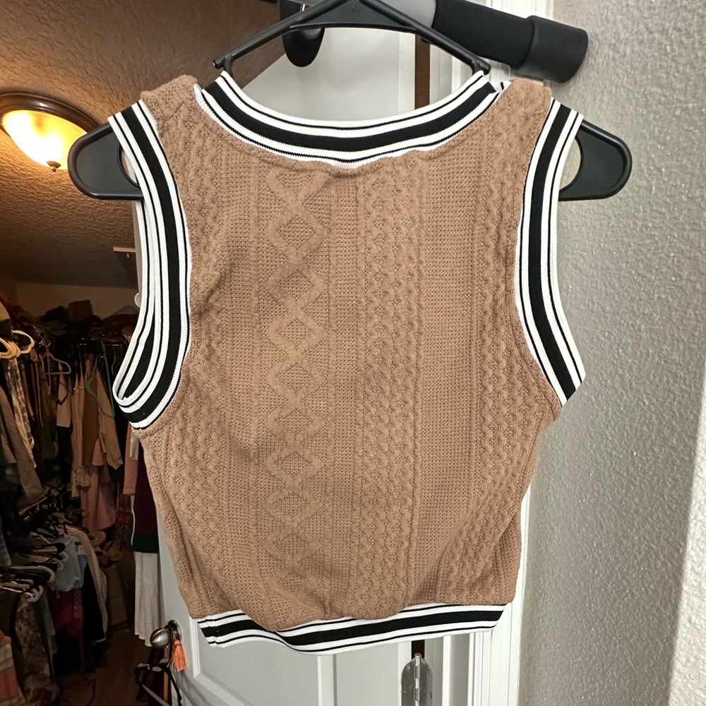Cropped Vintage Sweater Vest